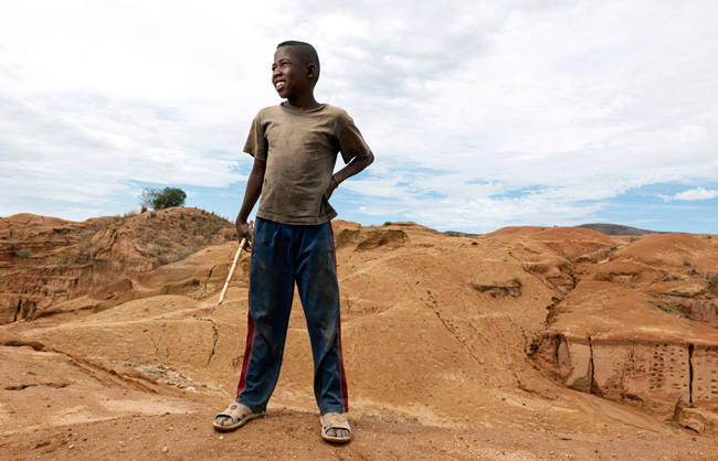 Boy at the Ilakaka mine